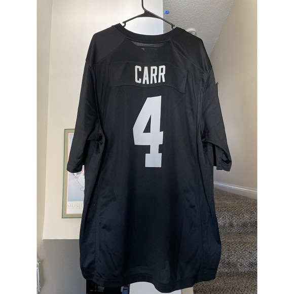 NIKE Las Vegas Raiders Derek Carr Black NFL Jersey Men’s XXL - Picture 2 of 7